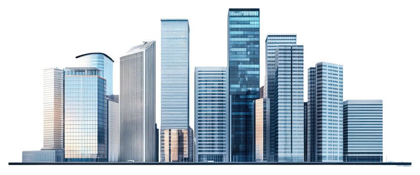 PNG Layers of office buildings architecture skyscraper cityscape.