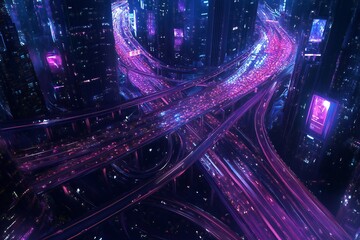 Artificial intelligence network. Abstract image of a digital network illuminated by blue light, showing interconnected nodes and lines on a dark background 