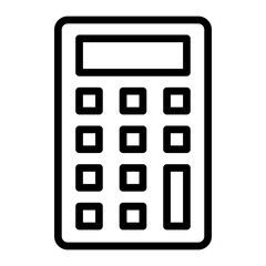 Calculator Vector Line Icon Design