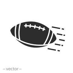 icon of american football ball, flat vector illustration