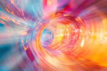 Abstract Technology Background Representing Convergence of Digital Networks and Innovation, Glowing Connections, and Data Flow