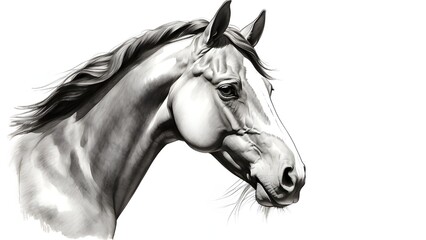 horse isolated on white background