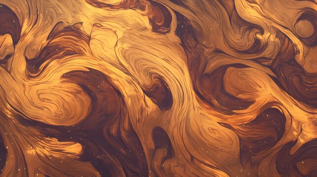 Swirling wood texture with rich shades of brown, showcasing an organic and smooth pattern that adds a natural touch to the surface.