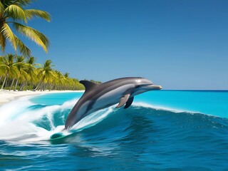 dolphin jumping in the water