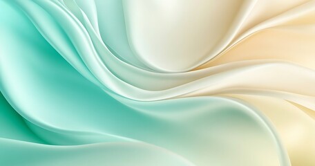 Fototapeta premium Abstract blurred background with soft colors of teal and beige