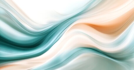 Fototapeta premium Abstract blurred background with soft colors of teal and beige