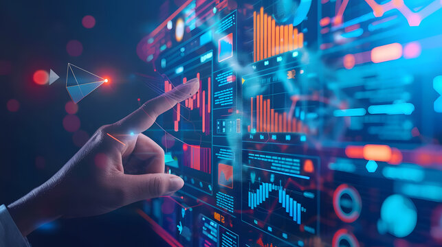 Strategic business analysis person pointing to key master
