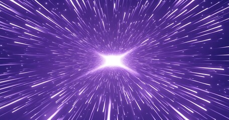 Abstract purple background with white light streaks