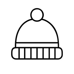 beanies icon, Accessories line art, Accessories vector - simple black line art icon of beanies perfect for logos, and Accessories-themed designs.