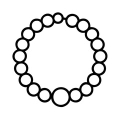 bracelets icon, Accessories line art, Accessories vector - simple black line art icon of bracelets perfect for logos, and Accessories-themed designs.
