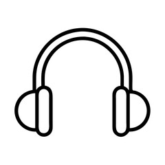 ear muffs icon, Accessories line art, Accessories vector - simple black line art icon of ear muffs perfect for logos, and Accessories-themed designs.