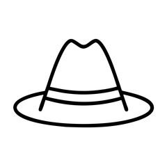 hats icon, Accessories line art, Accessories vector - simple black line art icon of hats perfect for logos, and Accessories-themed designs.