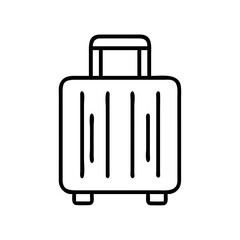 luggage icon, Accessories line art, Accessories vector - simple black line art icon of luggage perfect for logos, and Accessories-themed designs.