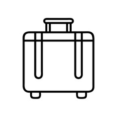 luggage icon, Accessories line art, Accessories vector - simple black line art icon of luggage perfect for logos, and Accessories-themed designs.