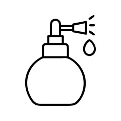 perfume atomizers icon, Accessories line art, Accessories vector - simple black line art icon of perfume atomizers perfect for logos, and Accessories-themed designs.