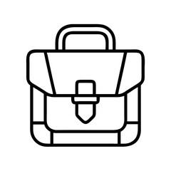 satchel bags icon, Accessories line art, Accessories vector - simple black line art icon of satchel bags perfect for logos, and Accessories-themed designs.