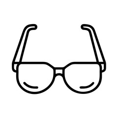 sunglasses icon, Accessories line art, Accessories vector - simple black line art icon of sunglasses perfect for logos, and Accessories-themed designs.