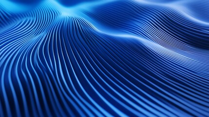Blue abstract background with wavy lines