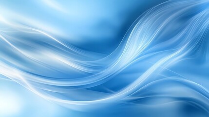 Fototapeta premium Blue abstract background with wavy lines