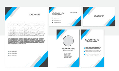 Professional Branding brand identity design Clean modern minimal stationary design letterhead, business card, id card, 