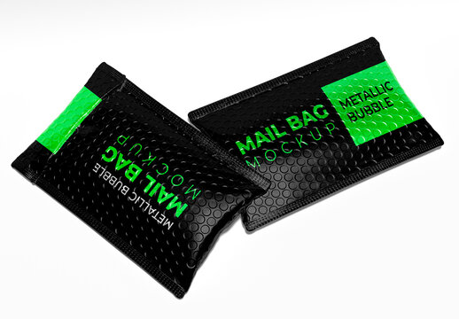Top View Metallic Bubble Mailer Mockup