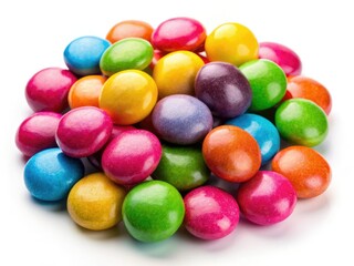 Vibrant, high-resolution images of isolated small round candies; perfect for confectionery marketing.