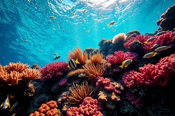 coral reef and fish