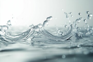 Liquid splashes, droplets, surface tension, abstract.