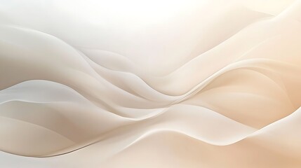 Obraz premium Abstract Beige and White Wavy Design