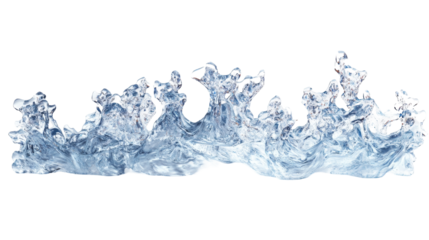 Abstract Water Waves Texture: Blue and White Ocean Splash