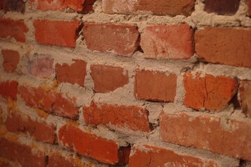 Obraz premium Old red brick wall background