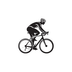 silhouette of a person riding a bicycle