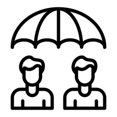 Insurance Vector Line Icon Design