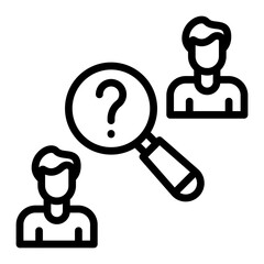 Labour Shortage Vector Line Icon Design