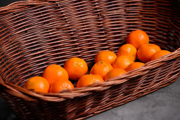 custom basket full of tangerines