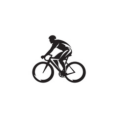 Obraz premium silhouette of a person riding a bicycle