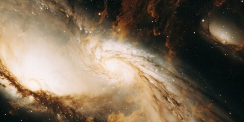 Colorful nebula clouds are made up of colorful clouds of interstellar gas