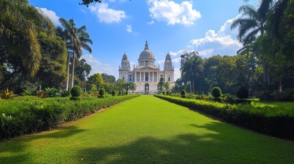 Fototapeta premium Majestic Church in a Lush Park