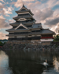 Naklejka premium Matsumoto Castle, national treasure of Japan