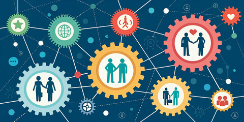 An Innovative Abstract Technology Background Representing Interconnectedness and Modern Aesthetic