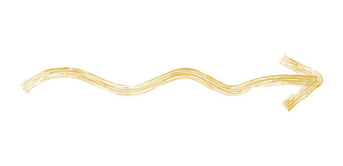 Hand drawn simple arrow drawn with wax crayon, chalk or charcoal. Uneven dry texture for underlining highlighting. Pencil drawn lines, strikethrough, grungy vector isolated on white