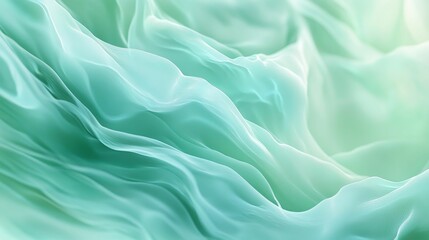 Fototapeta premium Aqua fabric, flowing, soft, translucent waves.