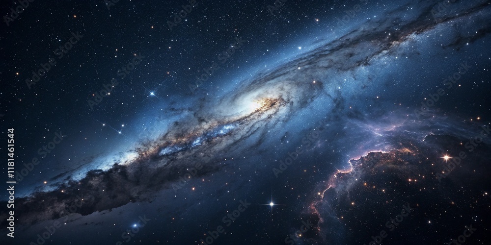 Wall mural colorful nebula clouds are made up of colorful clouds of interstellar gas