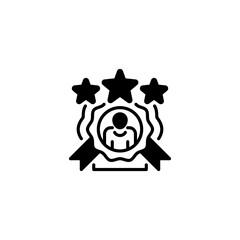 Employee of the Month line icon. Universal creative premium symbol. Vector sign icon logo template. Vector illustration