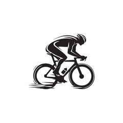 Fototapeta premium silhouette of a person riding a bicycle