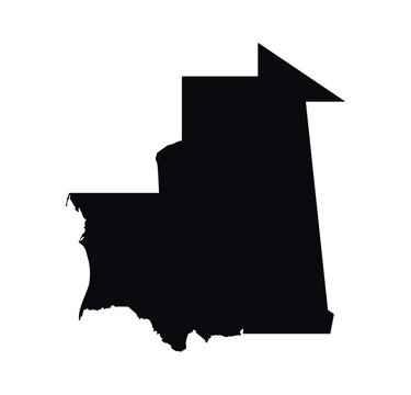 recommend clip art: Mauritania Map vector icon. Map of Mauritania Black Silhouette.