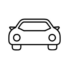 coupe icon, vehicle line art, vehicle vector - simple black line art icon of coupe perfect for logos, and vehicle-themed designs.