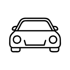 coupe icon, vehicle line art, vehicle vector - simple black line art icon of coupe perfect for logos, and vehicle-themed designs.