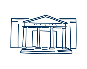 Doodle building, Landmark icon featuring historic architecture, cultural heritage, travel destination, famous attraction