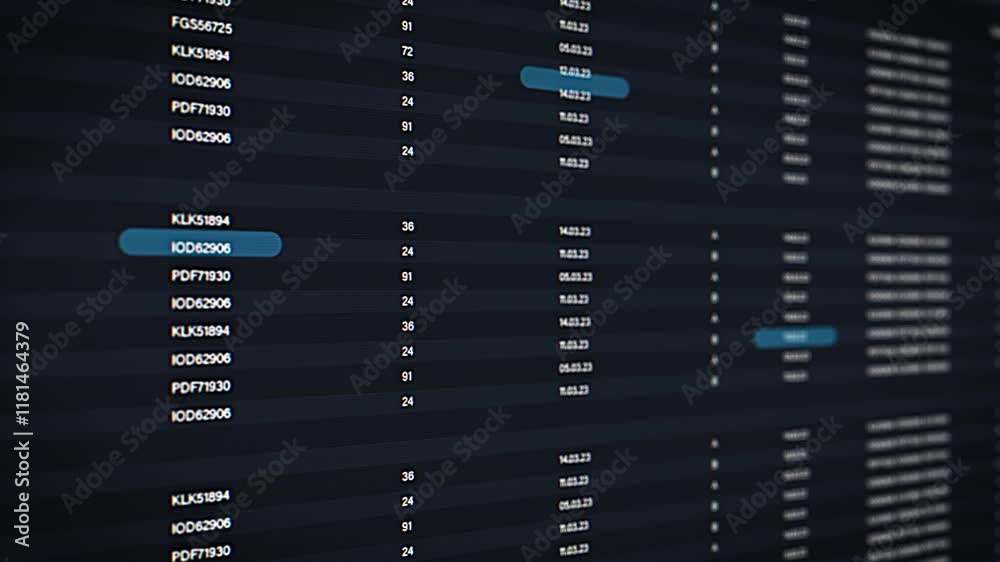 Poster Business Customer Management Software Interface Featuring Orders and Sold Items in a Online Store Backend. User Interface with Tasks, Projects and Logistics Tools on a Professional Dark Theme
